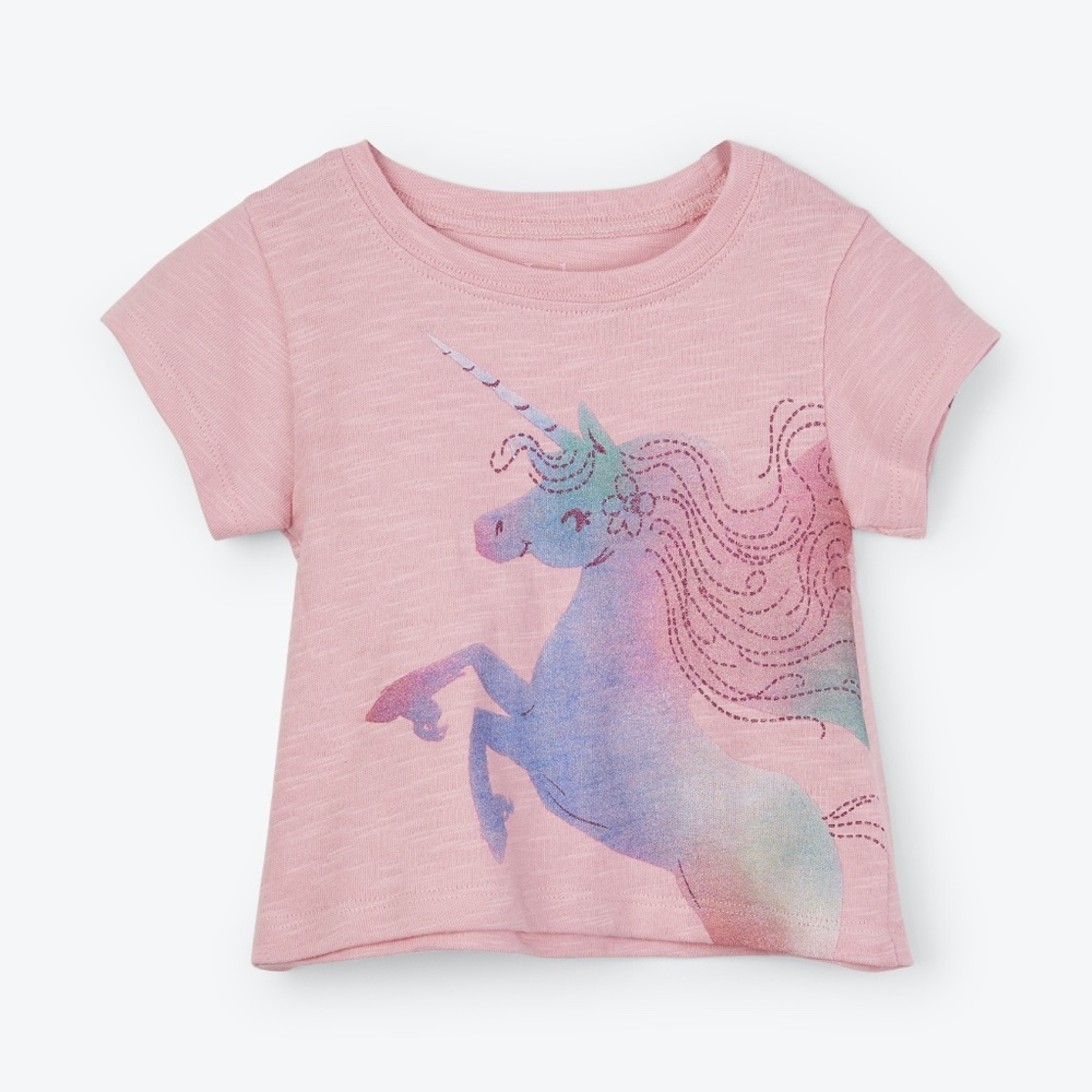 Rainbow Unicorn Baby Tee